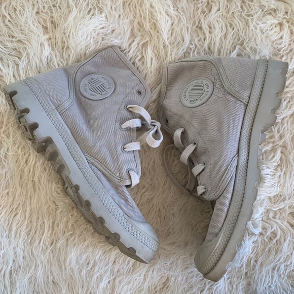 Palladium Shoes - Pallidium Grey Hi Top Sneakers Women’s Size 9